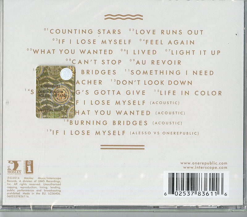 Onerepublic - Native (Repack) Cd 0602537836116