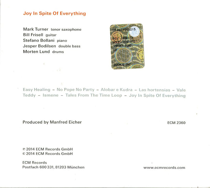 Bollani Stefano - Joy In Spite Of Everything Cd 0602537844593