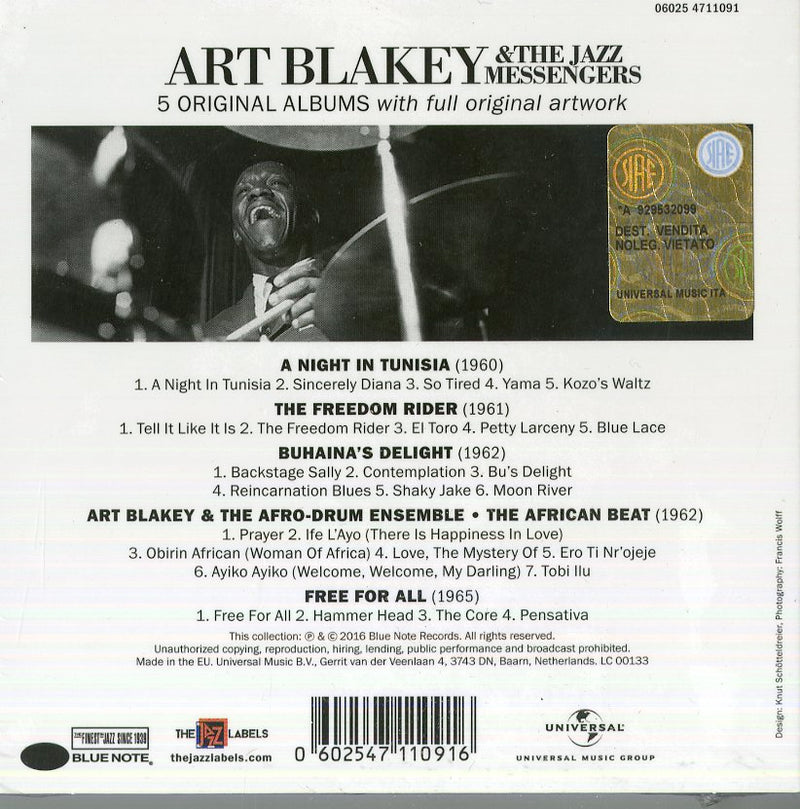 Blakey Art - 5 Original Albums Cd 0602547110916