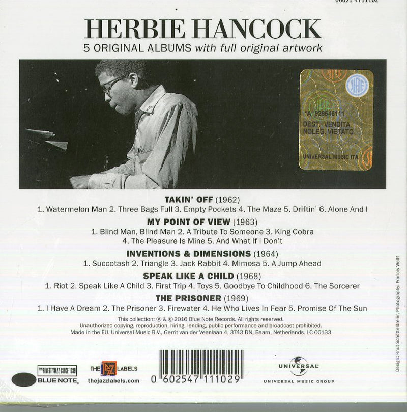 Hancock Herbie - 5 Original Albums Cd 0602547111029