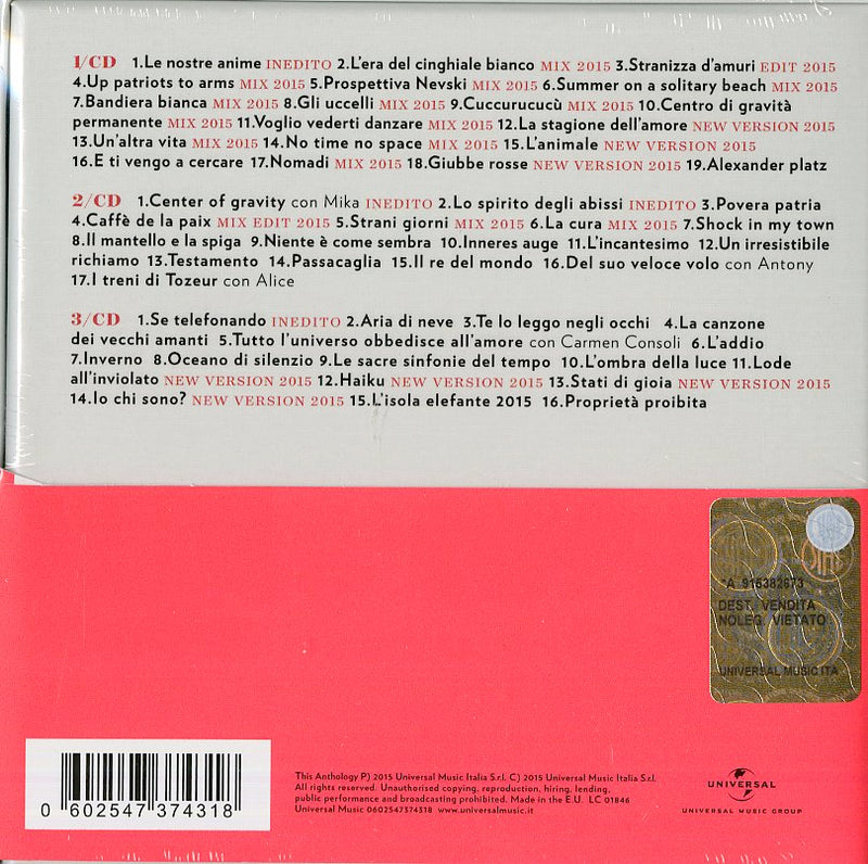 Battiato Franco - Anthology Le Nostre Anime Cd 0602547374318