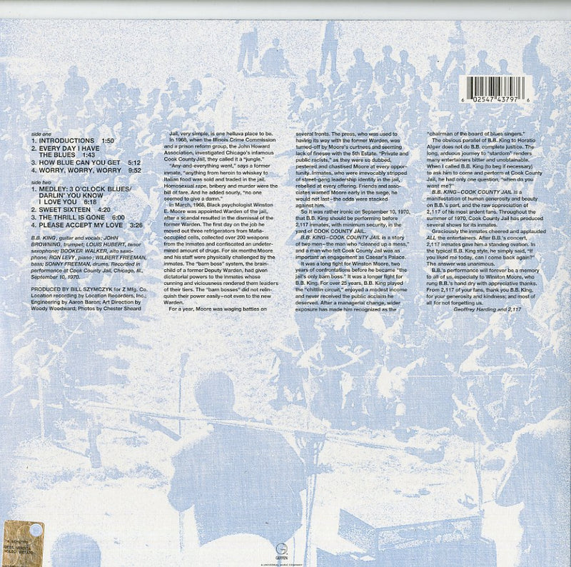 King B.B. - Live In Cook County Jail Vinile LP - Vinyl record 0602547437976
