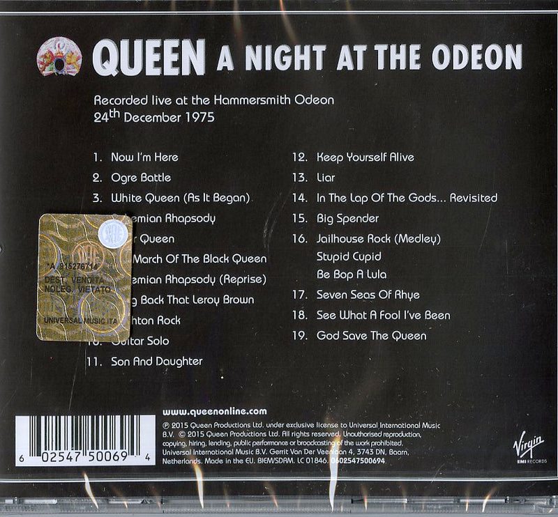 Queen - A Night At The Odeon '75 Cd 0602547500694