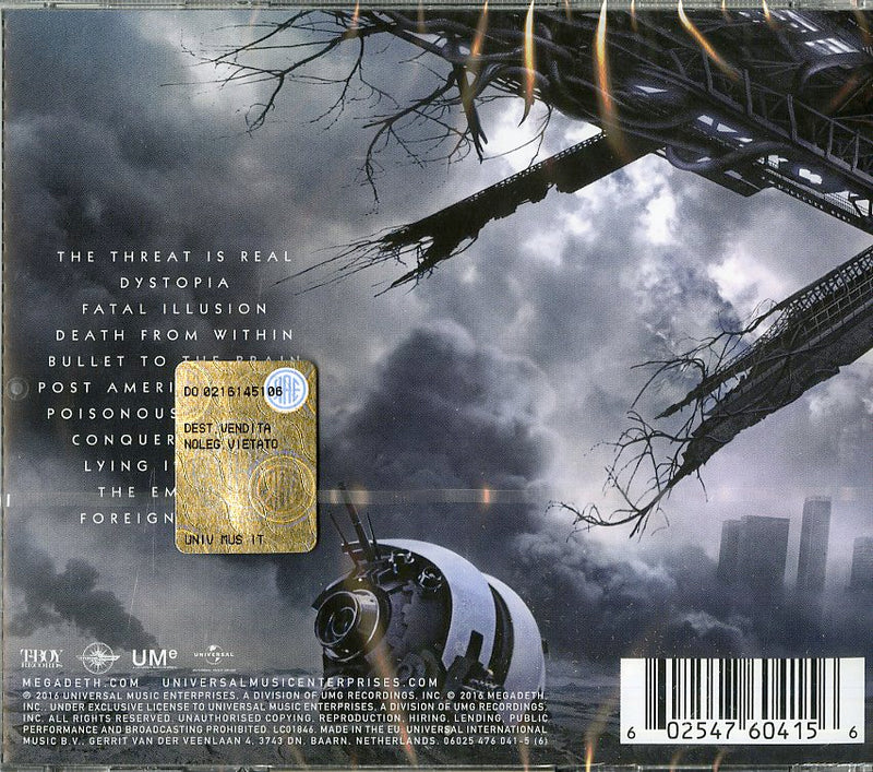 Megadeth - Dystopia Cd 0602547604156