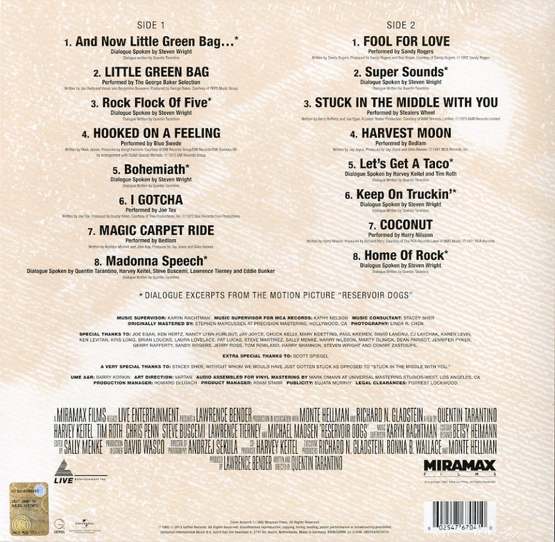 O.S.T.-Reservoir Dogs - Reservoir Dogs Lp 0602547670410