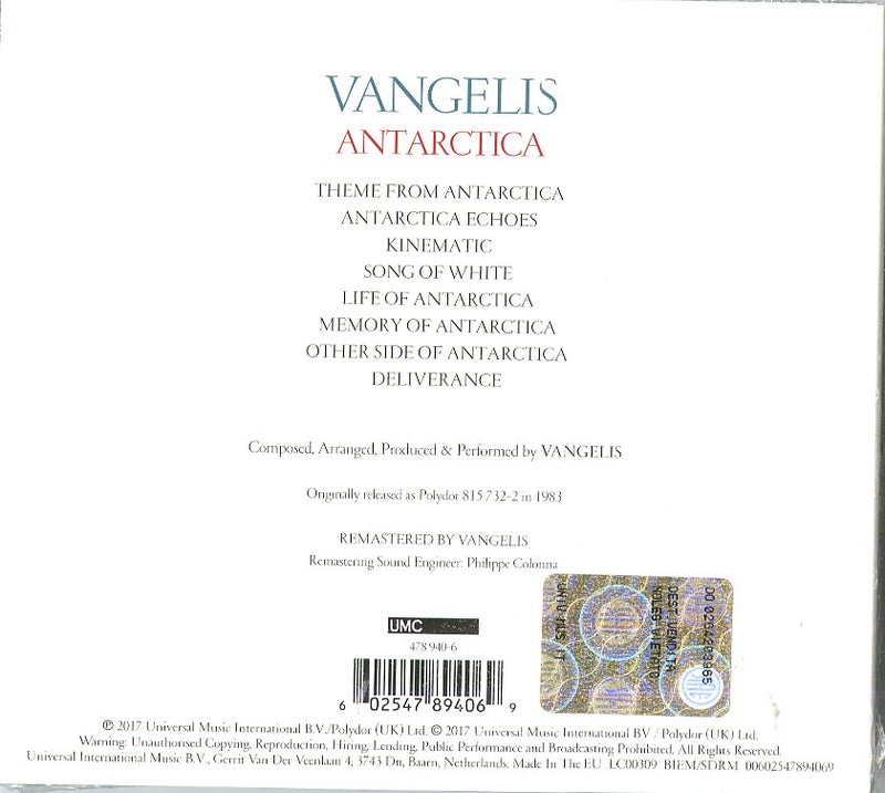 Vangelis - Antarctica Cd 0602547894069