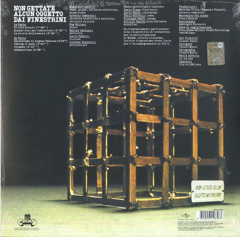 Finardi Eugenio - Non Gettate Alcun Oggetto Dai Finestrini (Remastered Spec.Edt.) Lp 0602557126587