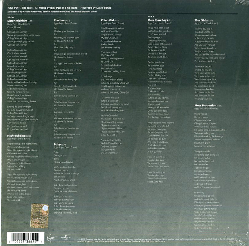 Pop Iggy - The Idiot Vinile LP - Vinyl record 0602557366242