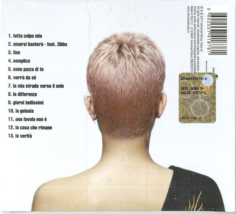 Elodie - Tutta Colpa Mia (Sanremo 2017) Cd 0602557418781
