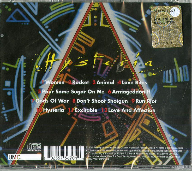 Def Leppard - Hysteria (Remastered) Cd 0602557567014