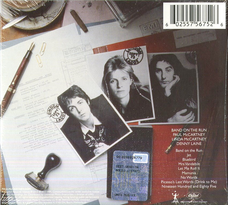 Mccartney Paul - Band On The Run Cd 0602557567526