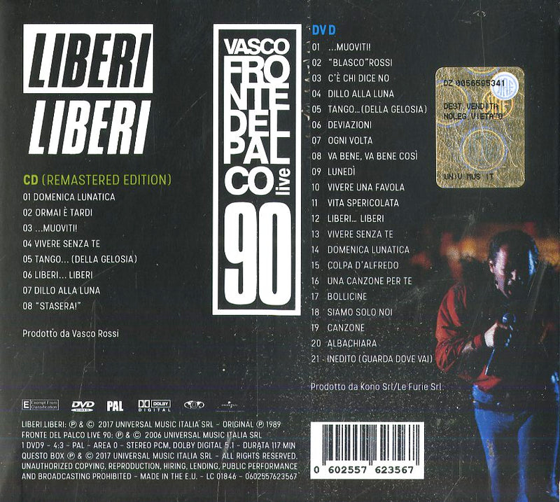 Rossi Vasco - Liberi Liberi (Spec.Edt.Cd+Dvd) Cd 0602557623567