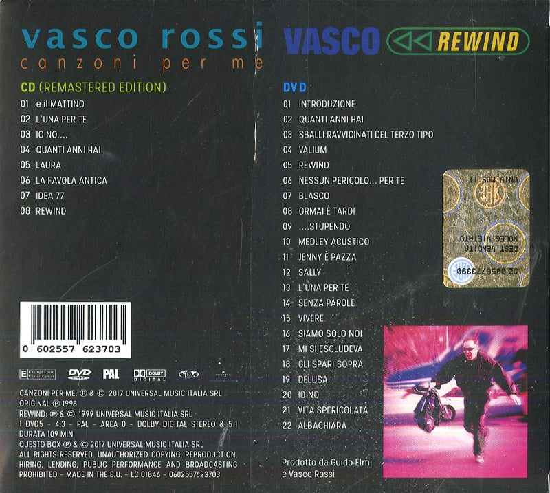 Rossi Vasco - Canzoni Per Me (Spec.Edt.Cd+Dvd) Cd 0602557623703