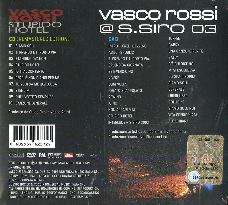 Rossi Vasco - Stupido Hotel (Spec.Edt.Cd+Dvd) Cd 0602557623727