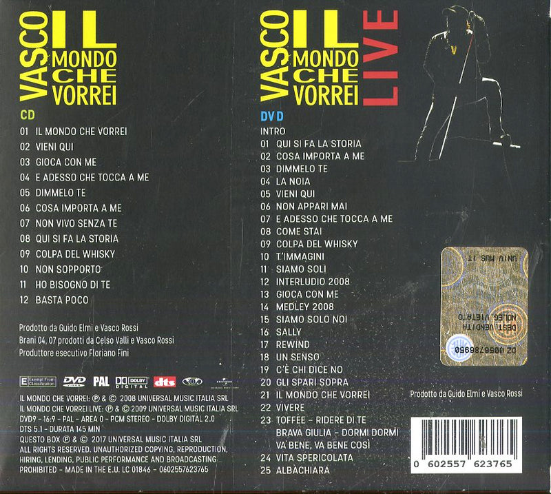 Rossi Vasco - Il Mondo Che Vorrei (Spec.Edt.Cd+Dvd) Cd 0602557623765