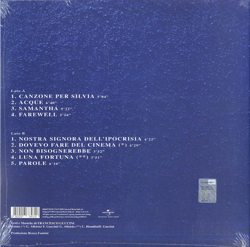 Guccini Francesco - Parnassius Guccinii Vinile LP - Vinyl record 0602557784718