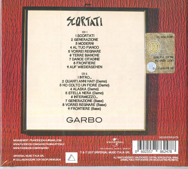 Garbo - Scortati Cd 0602557862478
