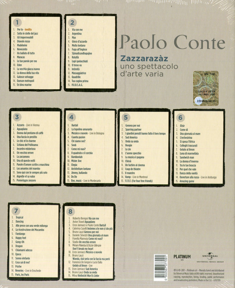 Conte Paolo - Zazzarazaz Uno Spettacolo (Super Deluxe Edt. 8 Cd+Libro 80 Pagine Fotografico) Cd 0602567077091