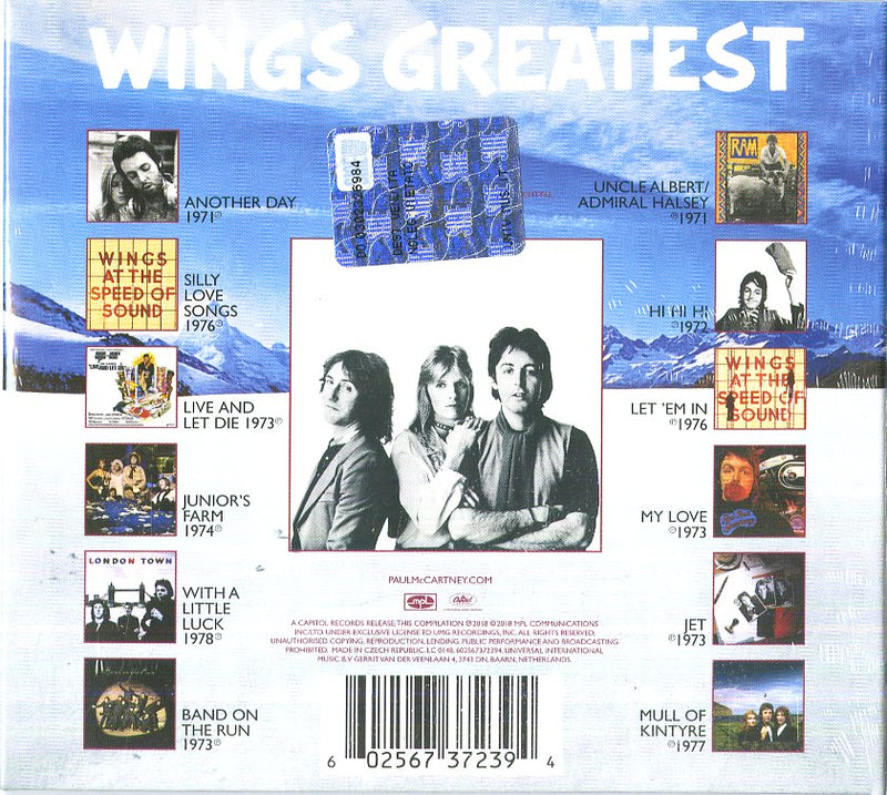Mccartney Paul (Wings) - Greatest Hits Cd 0602567372394