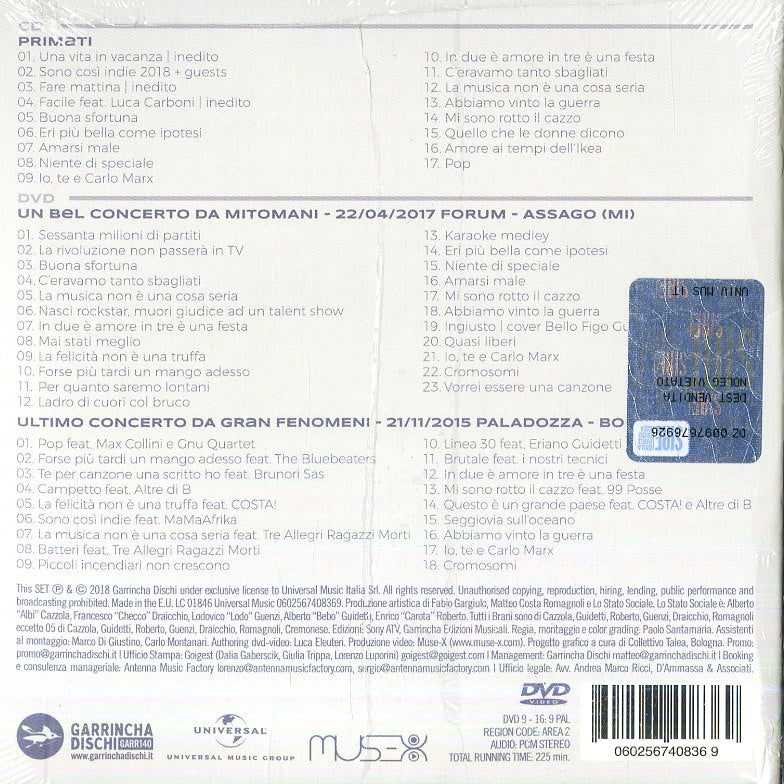 Lo Stato Sociale - Primati (Cd+Dvd) Cd 0602567408369
