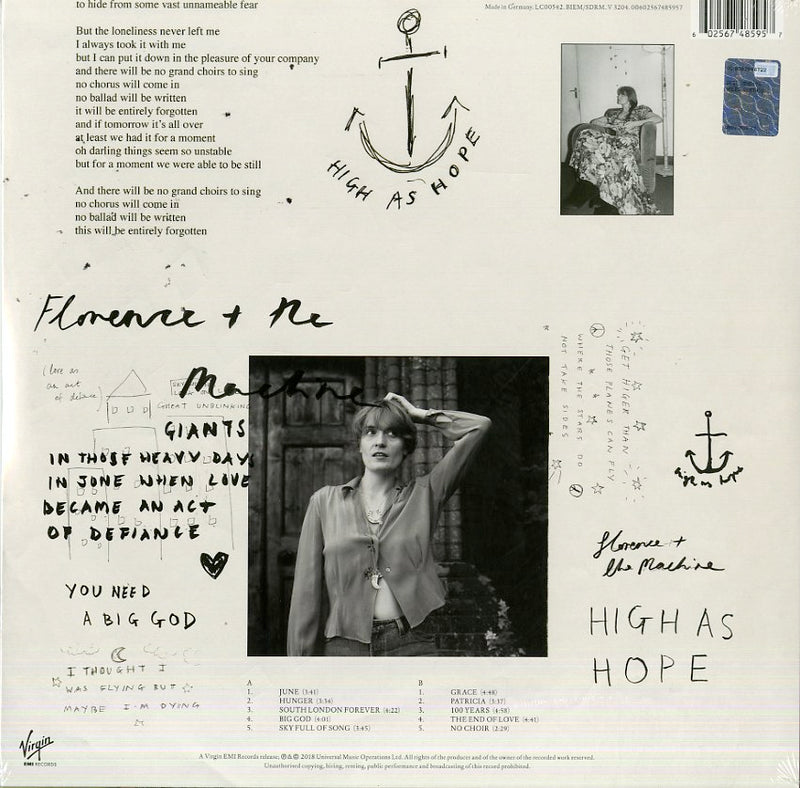 Florence + The Machine - High As Hope Lp 0602567485957