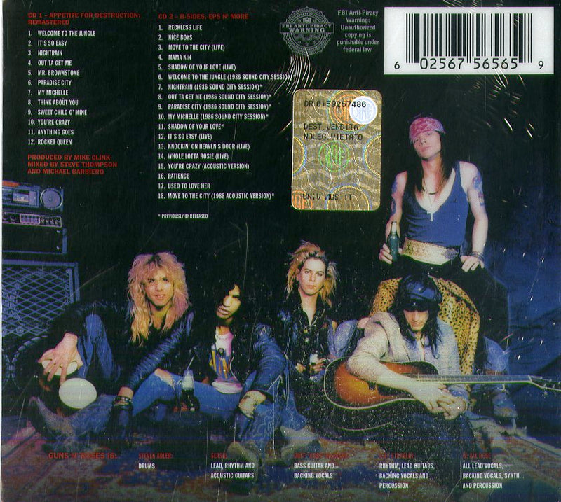 Guns N Roses - Appetite For Destruction (30°Th Anniversary Deluxe Edt.Remastered) Cd 0602567565659