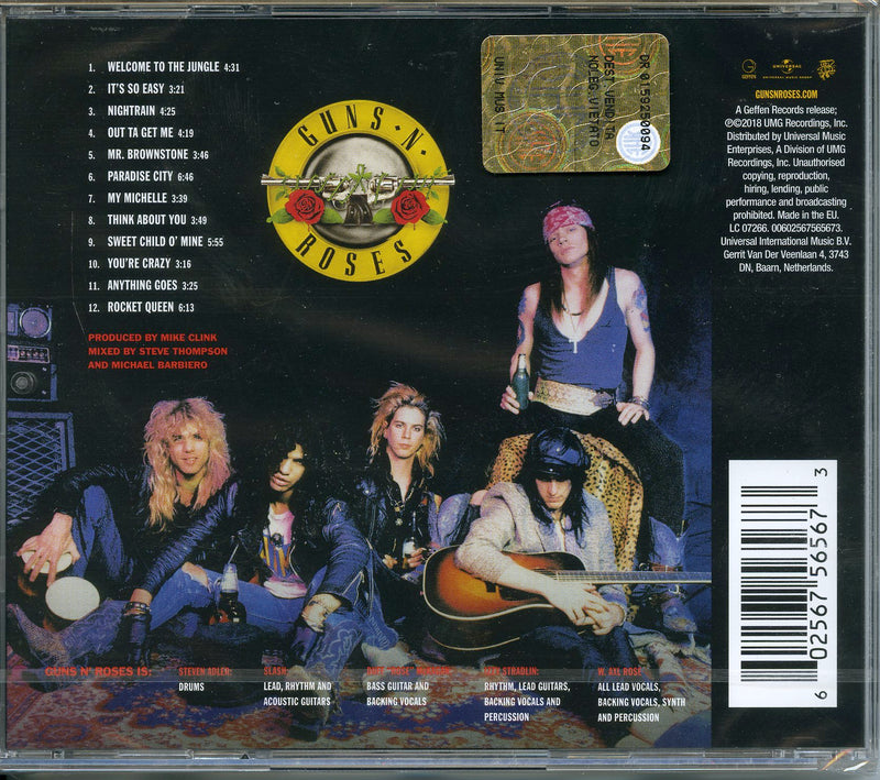 Guns N Roses - Appetite For Destruction (30°Th Anniversary Remastered) Cd 0602567565673