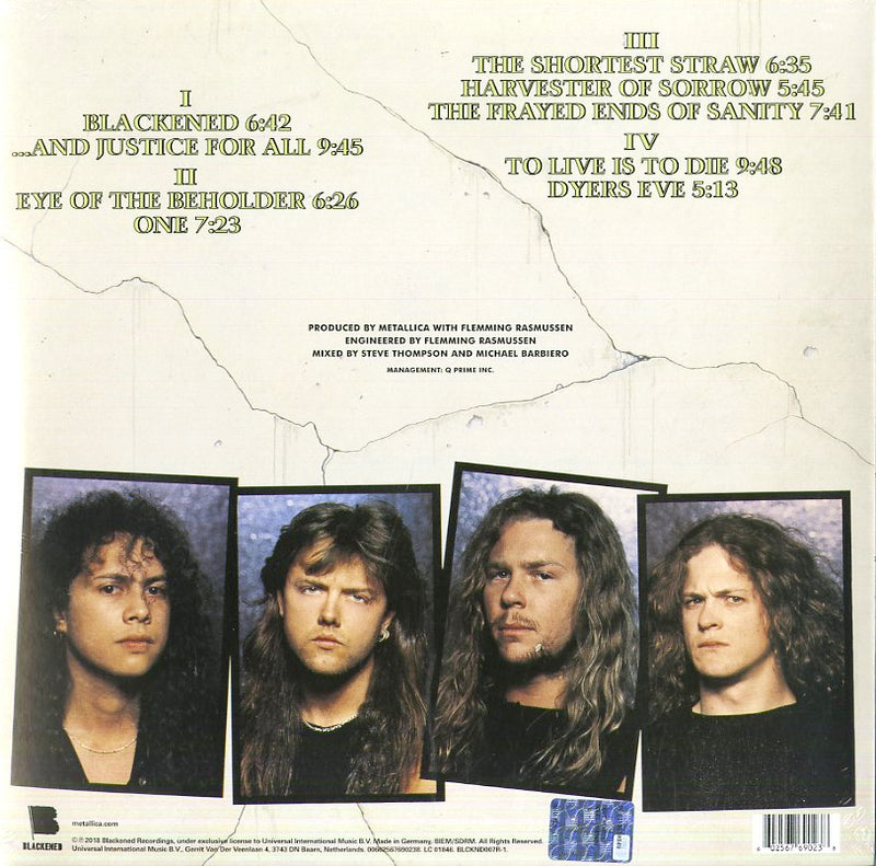 Metallica - ...And Justice For All (30Th Anniversary Rimasterizzato) Lp 0602567690238