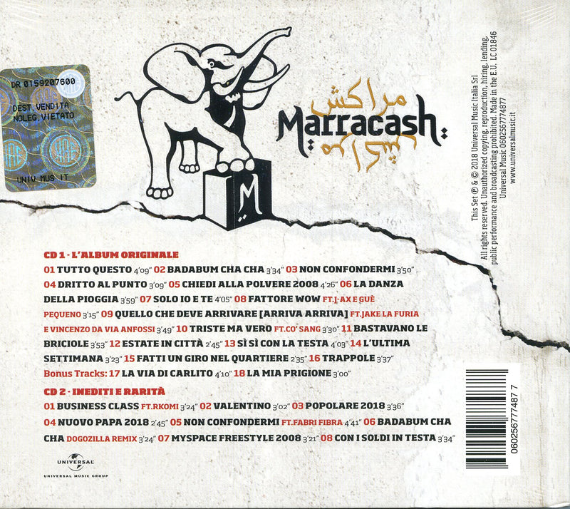 Marracash - Marracash 10 Anni Dopo (Album Originale E Inediti E Rarita 8 Tracce) Cd 0602567774877