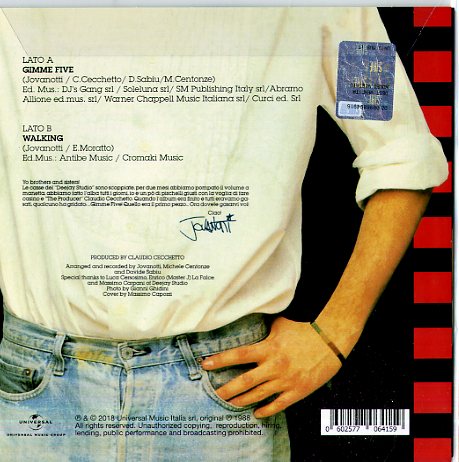 Jovanotti - Gimme Five, Walking (7") Lp 0602577064159