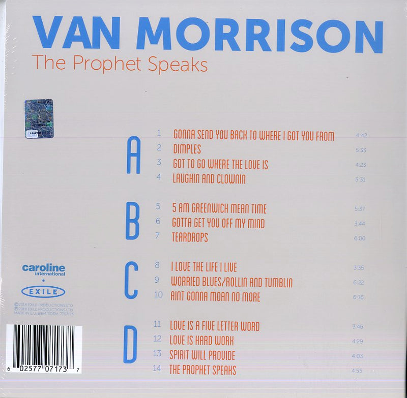 Morrison Van - The Prophet Speaks Vinile LP - Vinyl record 0602577071737