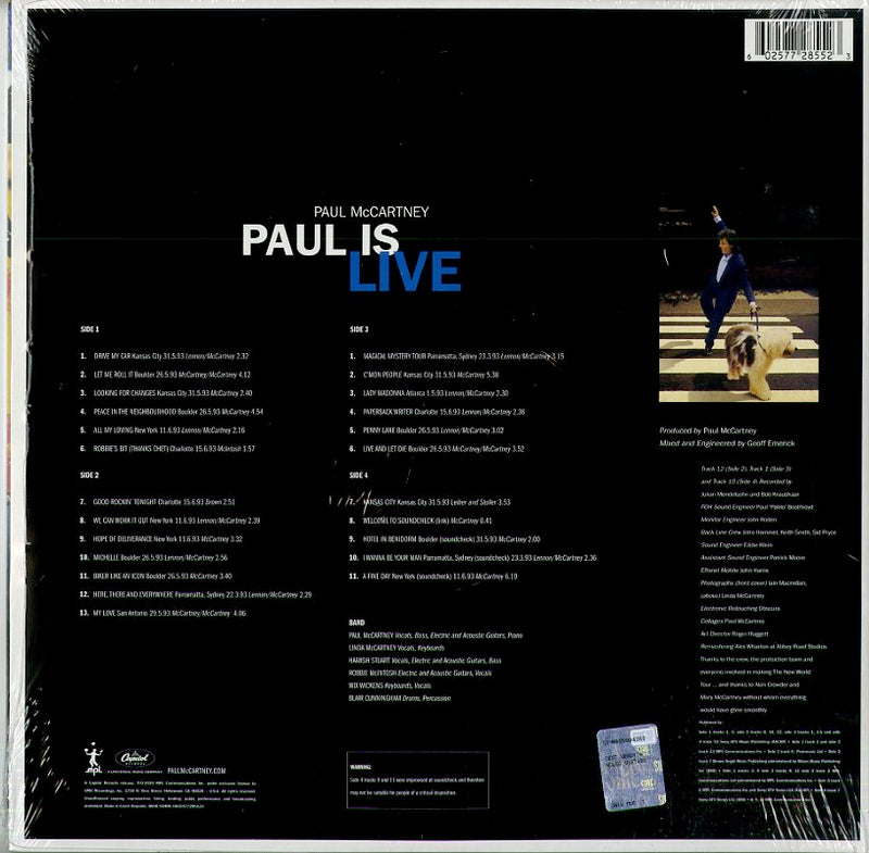 Mccartney Paul - Paul Is Live (2Lpx180Gr.) Lp 0602577285523