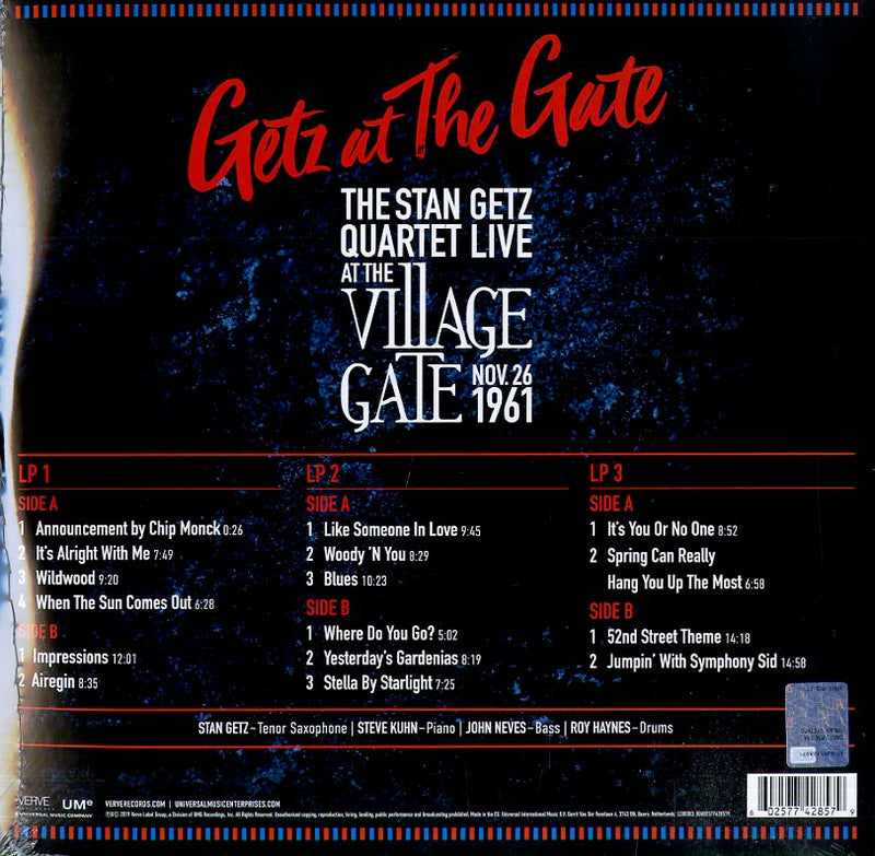 Getz Stan - Getz At The Gate Lp 0602577428579