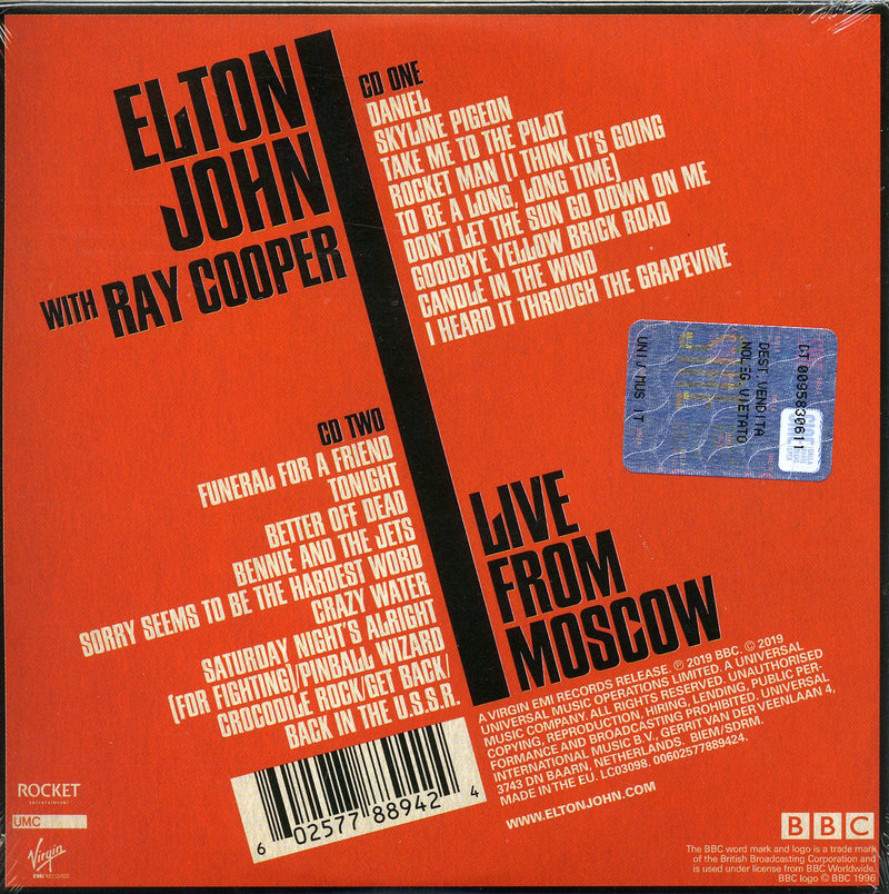 John Elton & Cooper Ray - Live From Moscow Cd 0602577889424