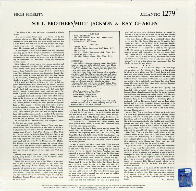 Jackson Milt & Charles Ray - Soul Brothers Lp 0603497844241