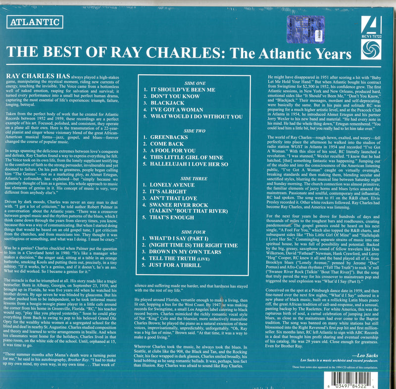 Charles Ray - The Best Of Ray Charles The Atlantic Years Lp 0603497845224