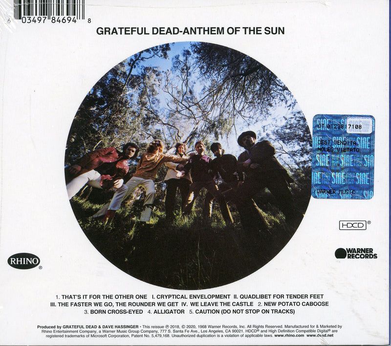 Grateful Dead - Anthem Of The Sun (Remaster) Cd 0603497846948