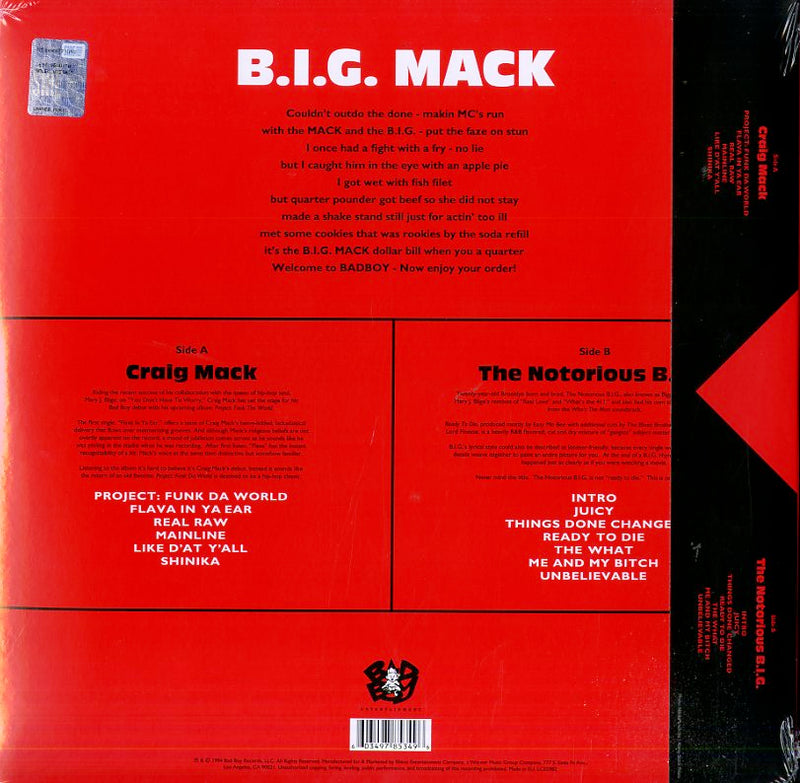 Notorious Big, Mack Craig - B.I.G. Mack (Original Sampler) (Rsd 2019) Vinile LP - Vinyl record 0603497853496