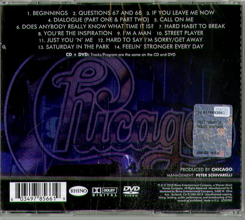 Chicago - Greatest Hits (Live On Soundstage Cd+Dvd) Cd 0603497856619