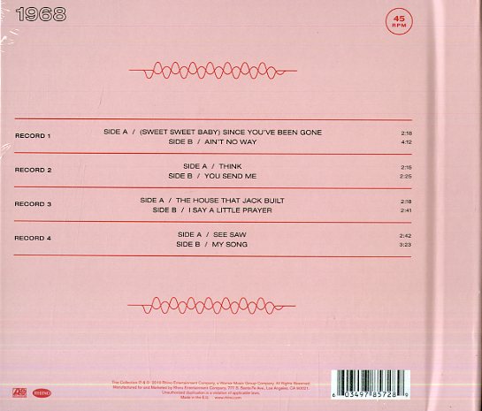 Franklin Aretha - The Atlantic Singles Collection 1968 (Box 4 Vinili 7") (Black Friday) Vinile LP - Vinyl record 0603497857289