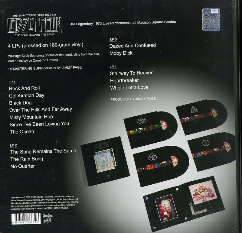 Led Zeppelin - The Song Remains The Same (180 Gr +Libretto Di 28 Pagine) Vinile LP - Vinyl record 0603497862726