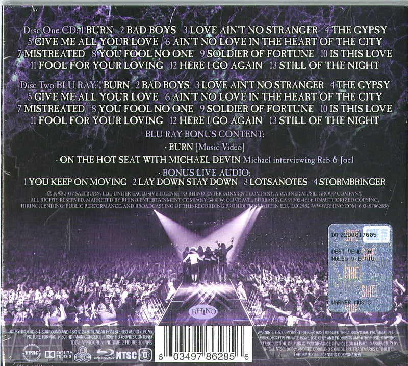 Whitesnake - The Purple Tour Live (Cd+Br) Cd 0603497862856