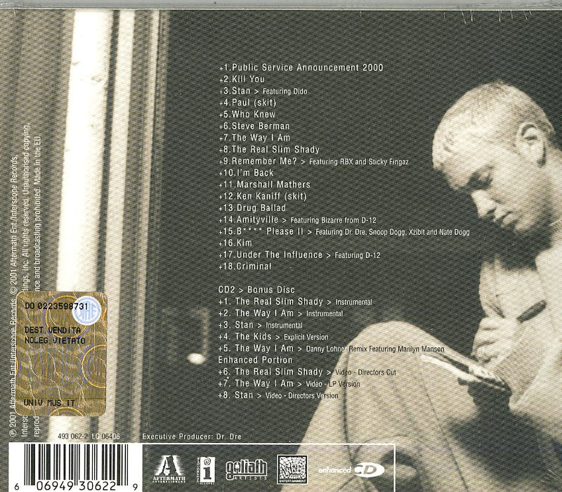 Eminem - The Marshall Mathers (Ltd.Edt.) Cd 0606949306229