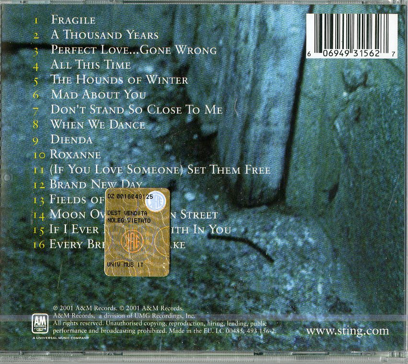 Sting - ...All This Time Cd 0606949315627