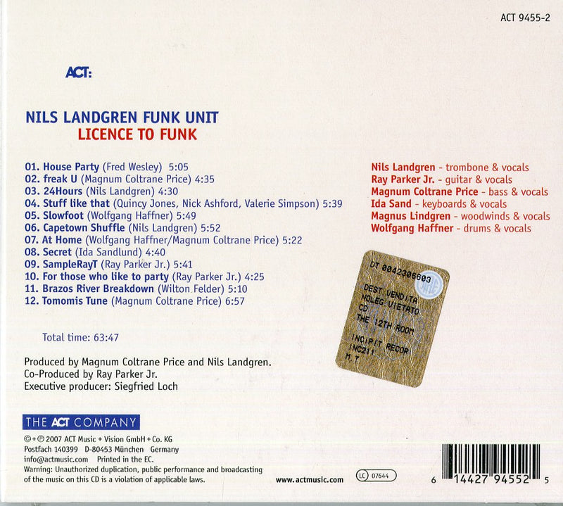 Landgren Nils - Licenze To Funk Cd 0614427945525