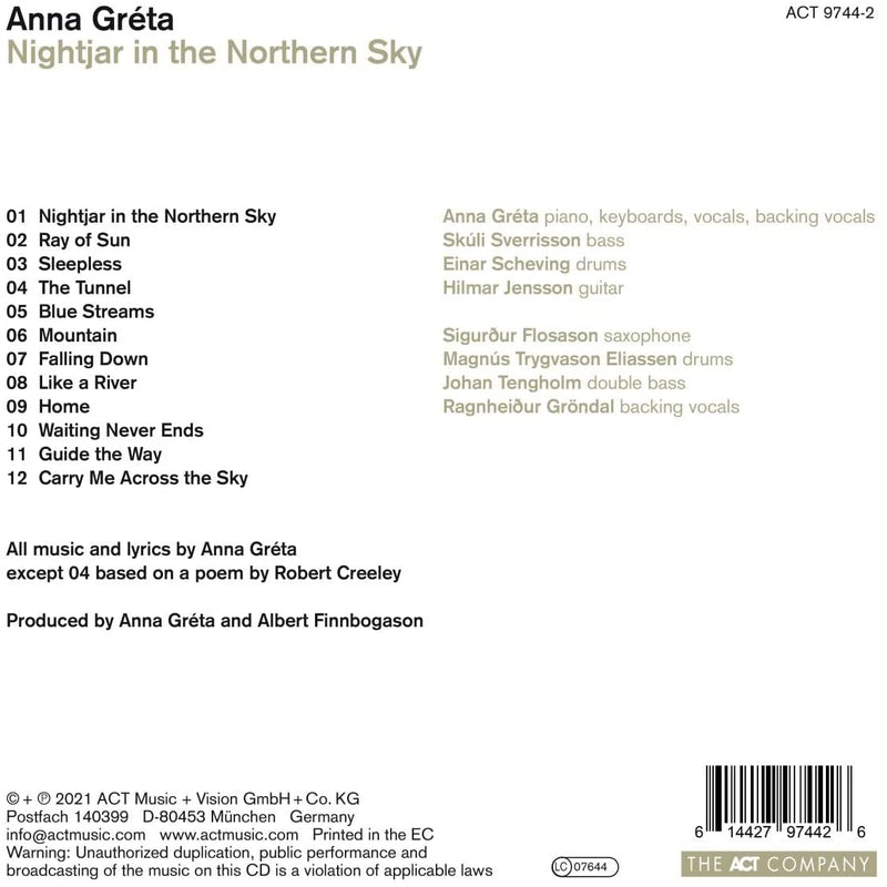 Greta Anna - Nightjar In The Northern Sky (Digipack) Cd 0614427974426