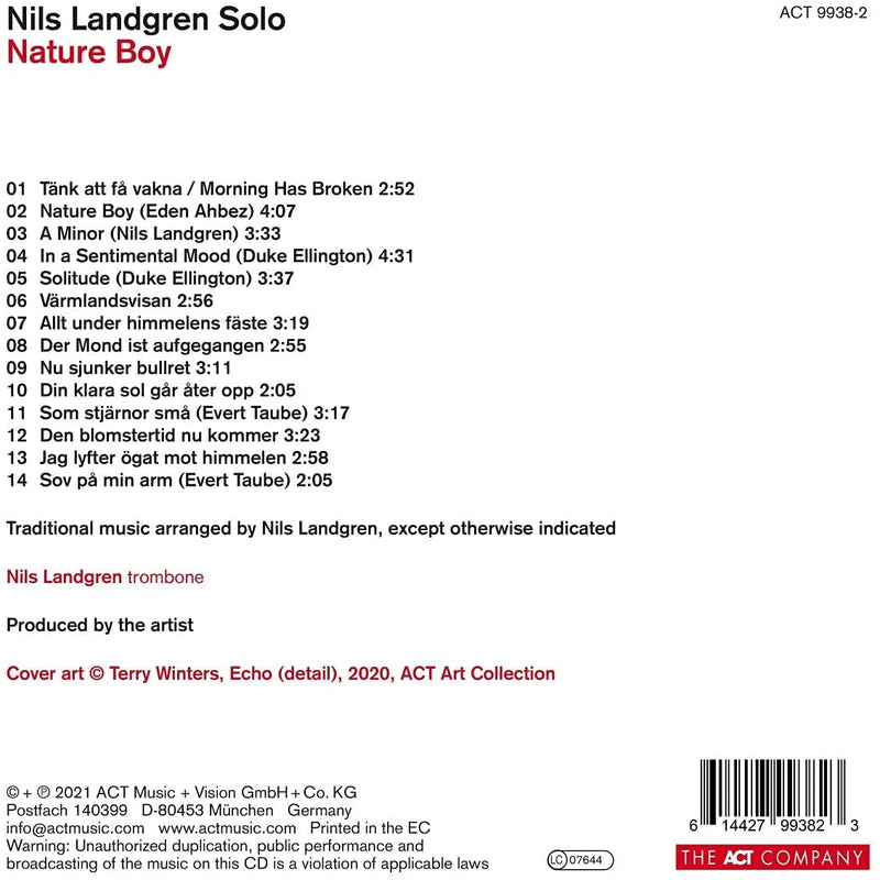 Landgren Nils - Nature Boy (Digipack) Cd 0614427993823