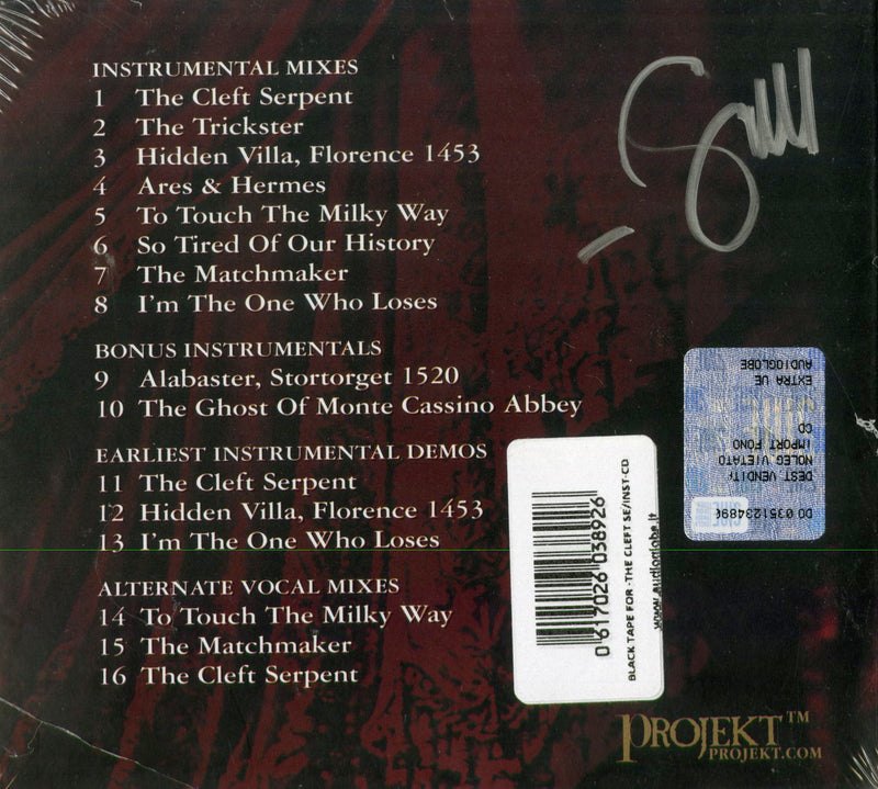 Black Tape For A Blue Girl - The Cleft Serpent (Instrumental) Cd 0617026038926