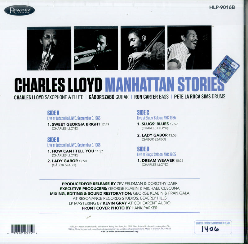 Lloyd Charles - Manhattan Stories (180 Gr. 2 Lp + Booklet Limited Edt.) (Rsd 21) Lp 0617270122754