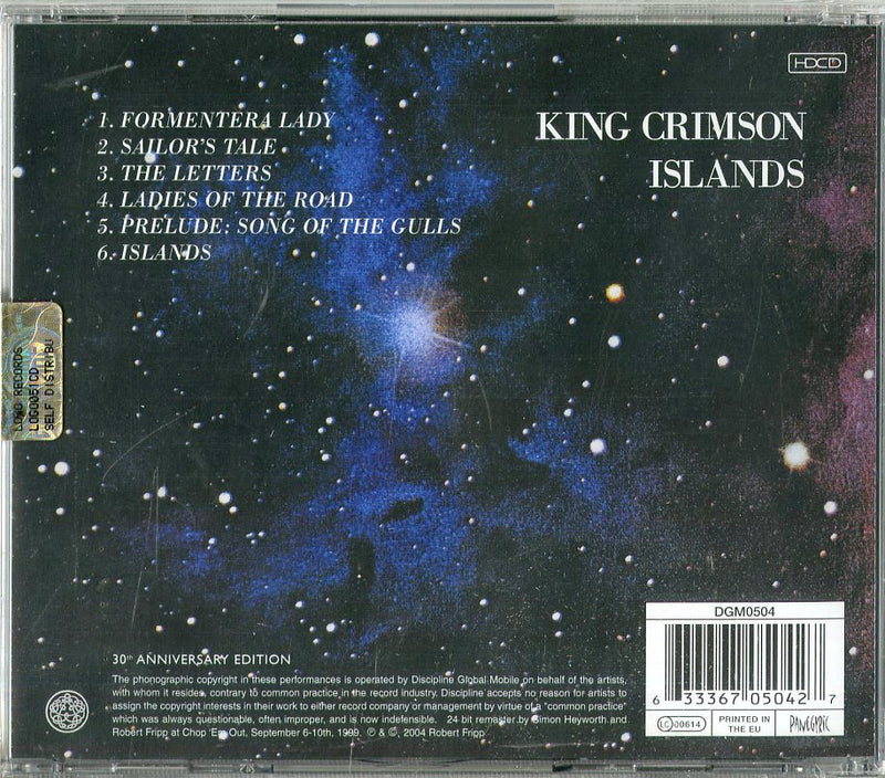 King Crimson - Islands Cd 0633367050427